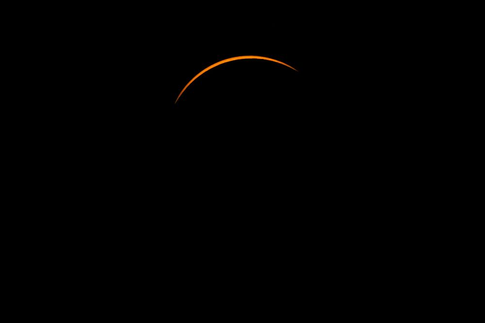 Total eclipse of the sun in 2024 from Celina, Ohio, USA.